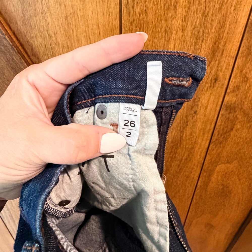 Loft Skinny Jeans Womens 26/2 Made with Love Dark Indigo Blue Denim Slim Pants - Picture 4 of 7